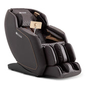 Black massage chair with brand logo on a white background: JC Buckman RejuvenateUs 3D Massage Chair