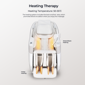 Massage chair with heating system on a white background