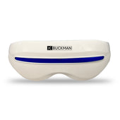 White eye mask with blue strip and 'JC Buckman' branding on a white background SeeClearUs Smart Eye Massager with Heat Therapy & Kneading – Relaxation for Dry Eyes & Dark Circles