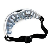 Neck massager with white nodes and black strap on a white background SeeClearUs Smart Eye Massager with Heat Therapy & Kneading – Relaxation for Dry Eyes & Dark Circles