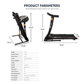 JC Buckman V-Jog Treadmill | 1.0 HP Foldable Home Fitness with Incline - UAE